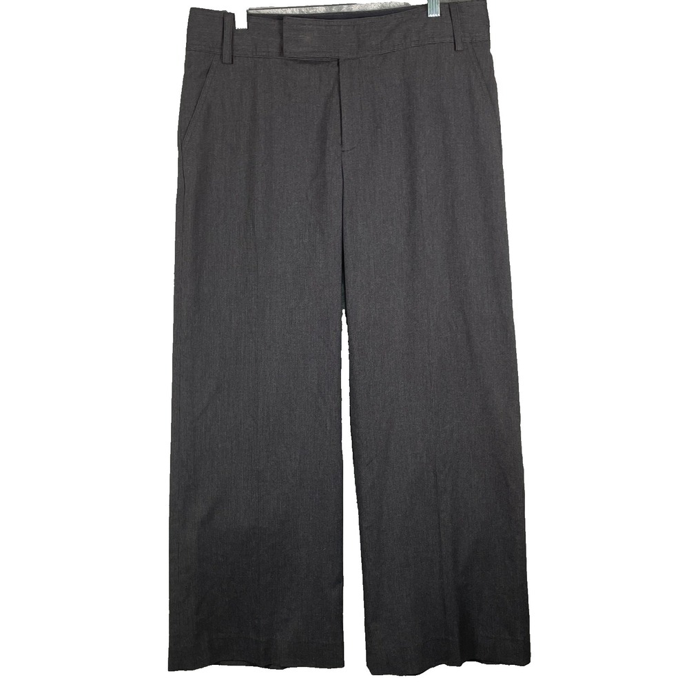 Banana Republic Martin Fit Pants Womens 12 Gray Stretch Trousers Career Office‎
